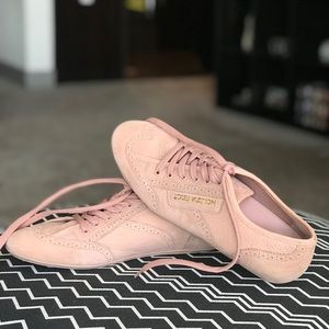 Pink Suede Louis Vuitton Sneakers